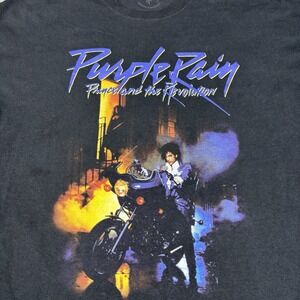Prince Purple Rain Shirt Mens 2XL Black Graphic Tee Prince And‎ The Revolution